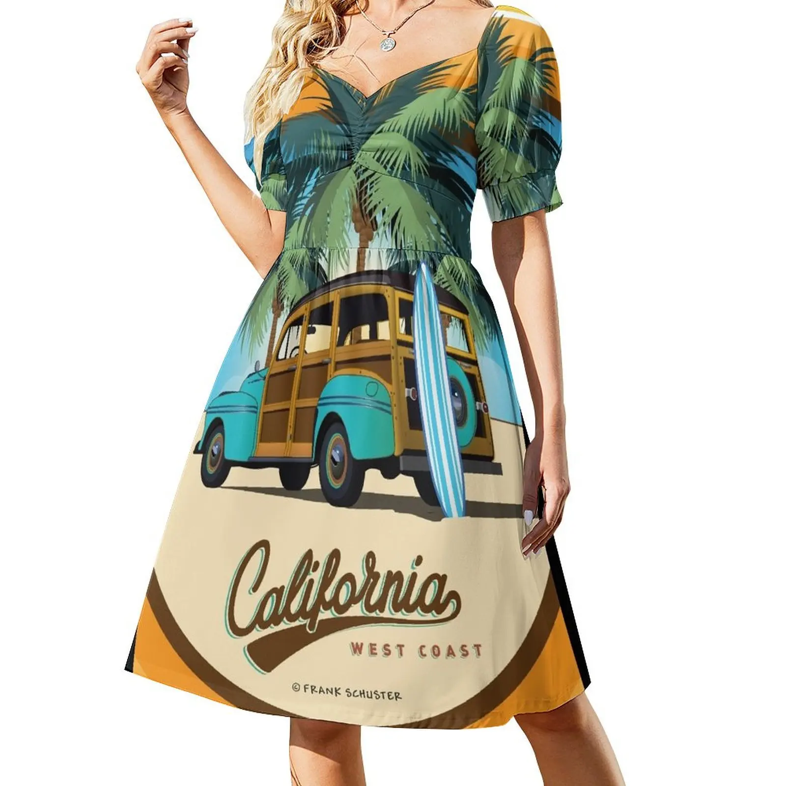 

Woody Woodie Gone Surfing California Lite Short Sleeved Dress elegant party dress for women 2025 sexy dress for women