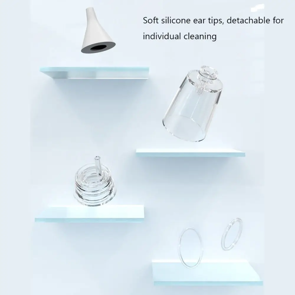 3 Gear Adjustable Vacuum Earwax Remover Intelligent Vacuum Suction Ear Cleaning Kits Low-Noise Ear Care Earwax Picking Tool
