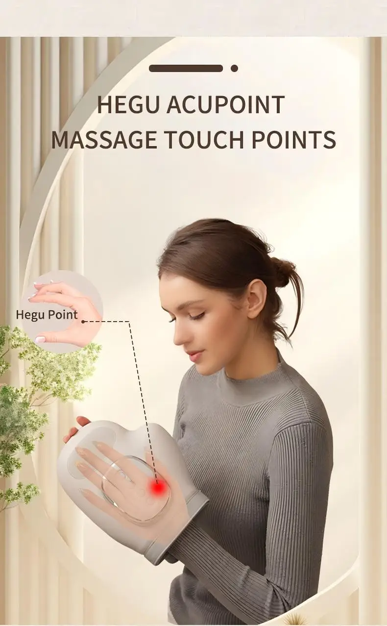 Handmassagegerät mit Luftkissen, 5 Intensitätsstufen, Luftdruckmassage für Finger, Handgelenk und Handfläche, Vibrationshandschuh zur Entspannung der Handmuskulatur, Geschenk für Männer und Frauen. – Detail 5