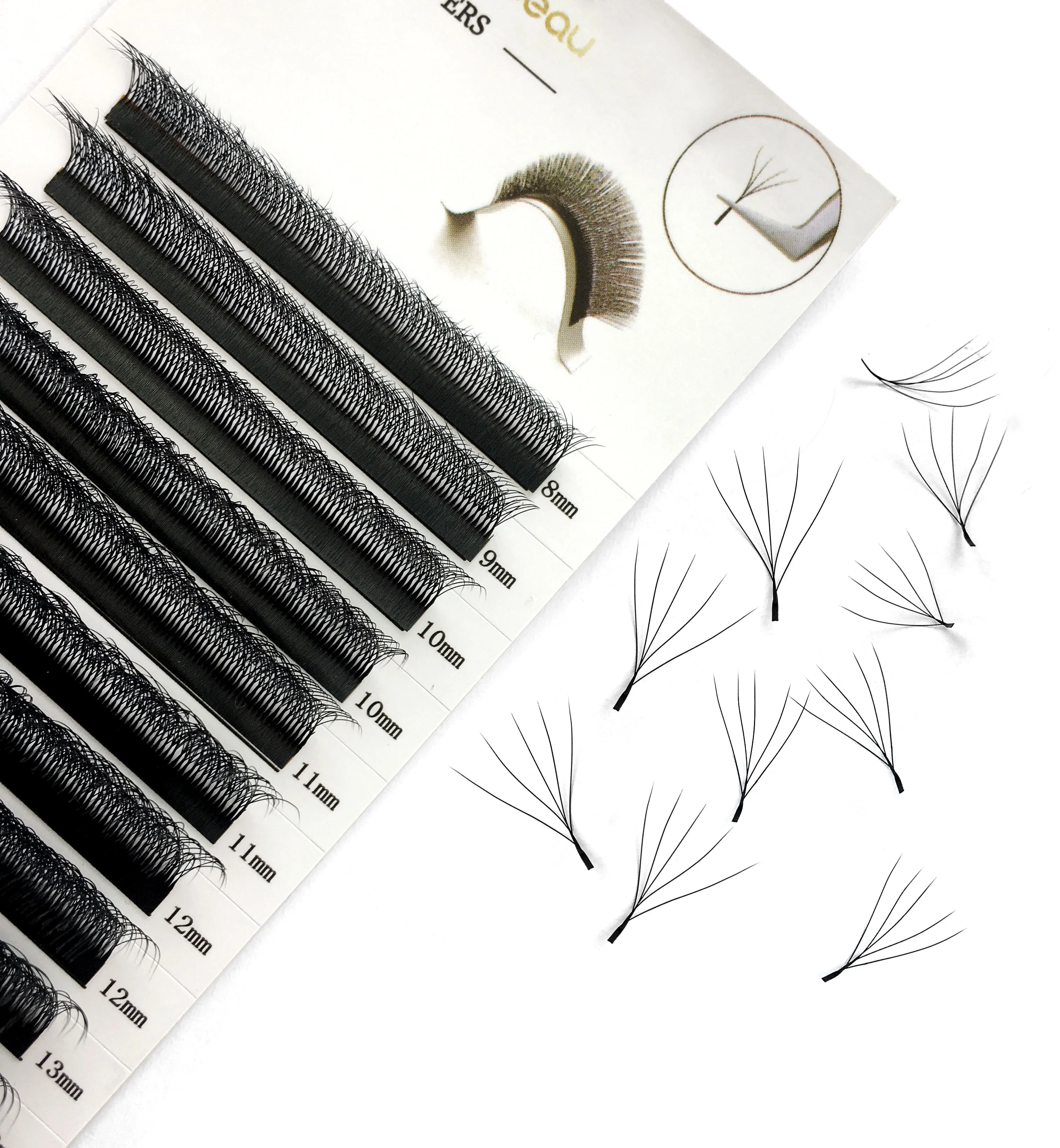 JB Jeyelabe 5D W Shape Lashes Natural Eyelash Extensions 0.07 Thin and light at the root Lash Extension Wholesales