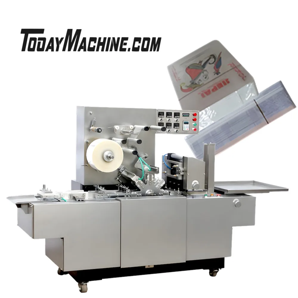 Automatic Cosmetic Mask Paper Box Film Cellophane Overwrapping Transparent Film 3D Packaging Machine