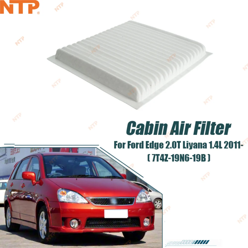 Cabin Air Filter for Ford Edge 2.0T Liyana 1.4L 2011-Air Intake Filter Replacement with Activated Carbon Accessori 7T4Z-19N6-19B