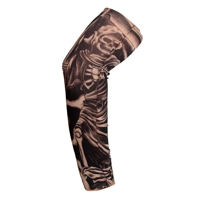 2025 New Summer Men Women Outdoor Riding Flower Arm Tattoo Sleeve Sports Travel Fishing Sunscreen Tattoo Sleeve Arm Guard