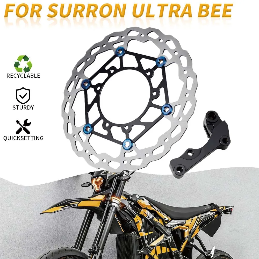 

Комплект плавающих дисков 270 мм для электромотоциклов Surron Ultra Bee, кронштейн для плавающего диска, алюминиевые детали для мотокросса