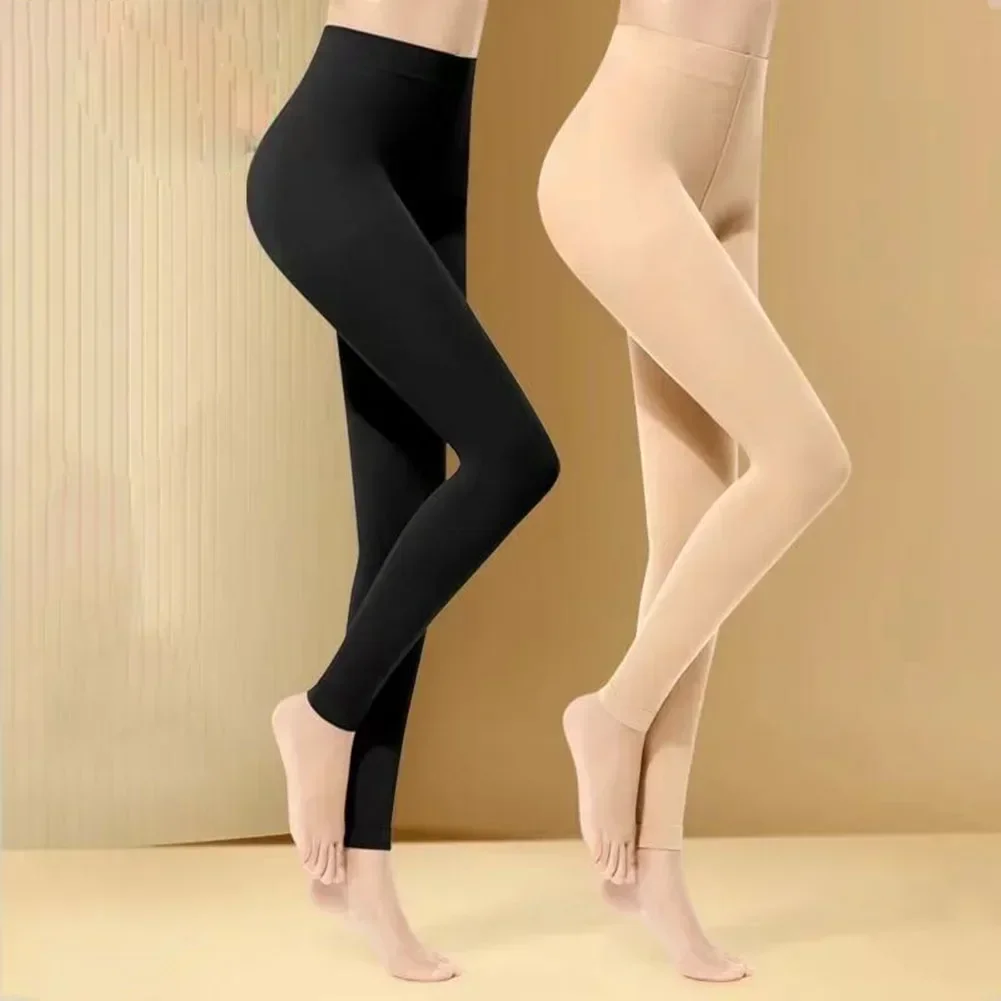 Pantimedias para mujer, mallas para piernas desnudas de color carne, medias térmicas moldeadoras de piernas para levantamiento de glúteos, calcetines para piernas hermosas para mujer