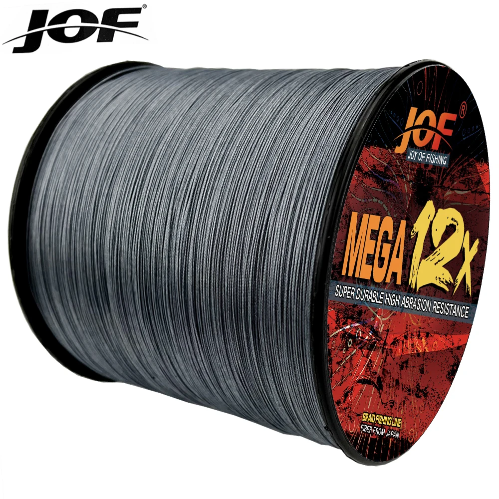 JOF X12 Braided PE Line 500m 300m 100m Fishing Line Super Powered Braided Line Diameter:0.16-0.55mm Strength Test:11.3-54.5kg