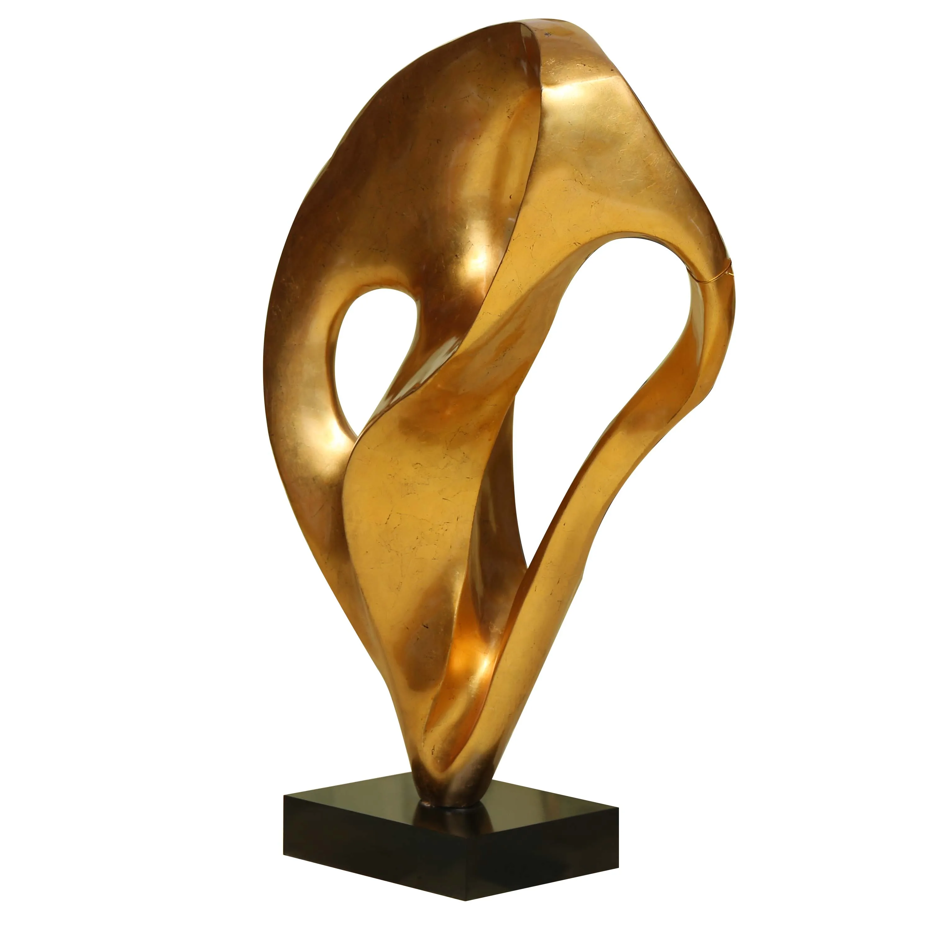 Modern Abstract Art Rockery design metal imitated gold color Resin Sculpture craft for Home Museum Gallery decoration