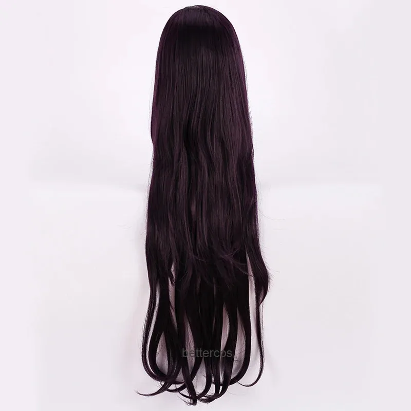 Dangan Ronpa 2 Danganronpa Mikan Tsumiki Cosplay Wigs Long Purple Wavy Heat Resistant Synthetic Hair Wig + Wig Cap