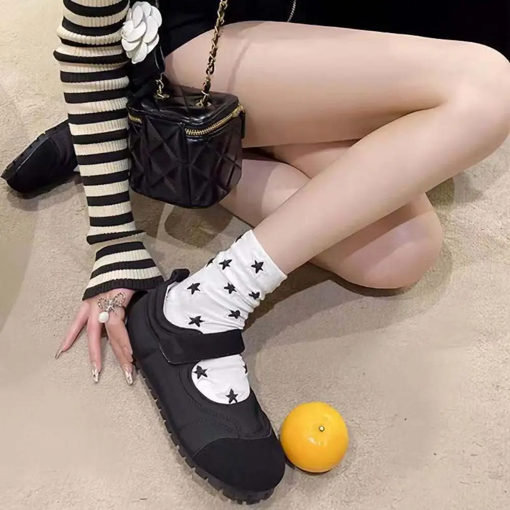 Cute Three-dimensional Y2k Mid Tube Star Socks Elastic Pile Up Socks Summer Star Cotton Socks All-match Korean Girls