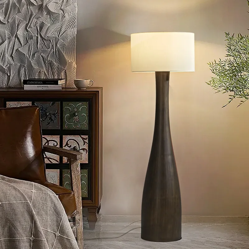 مصباح أرضي بجانب السرير لغرفة المعيشة وغرفة النوم وغرفة النوم بتصميم كلاسيكي فاخر من الراتينج الأمريكي الخفيف #2