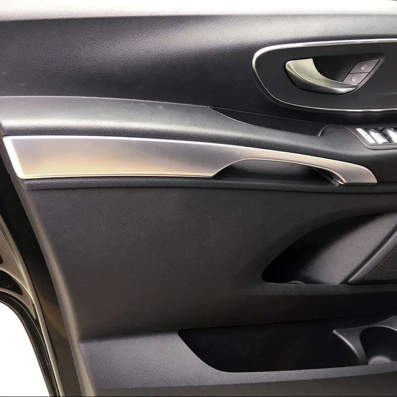 For Mercedes-Benz Vito W447 2014-2021 Car Accessories ABS Matte Interior Front Door Armrest Decorative Strips Cover Trim 2pcs
