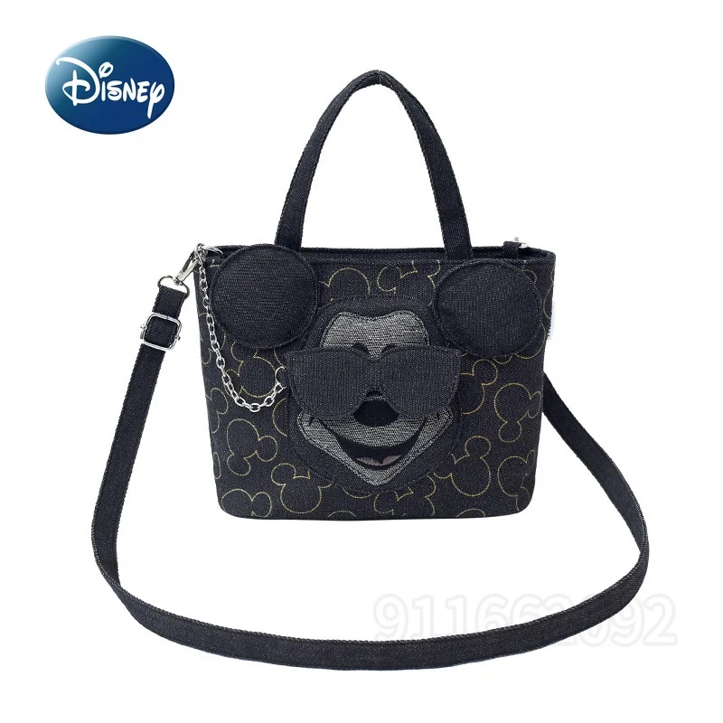 

Disney's New Mickey Women's Handbag Personality Fashion Women's Shoulder Bag DIY Cartoon Casual Women's Bag Large Capacity