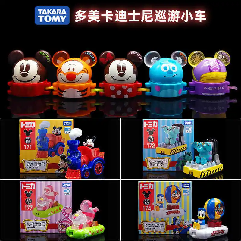 In Stock Original TOMY Tomica Disney Parade Float 1/64 Mickey Sulley Dumbo Alloy Diecast Car Model Toy Gift