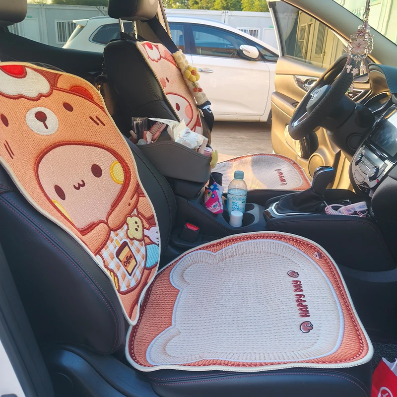 Official Original Panda Bubu And Dudu Car Seat Cushion Panda Cartoon Style Automotive Interior Cushion