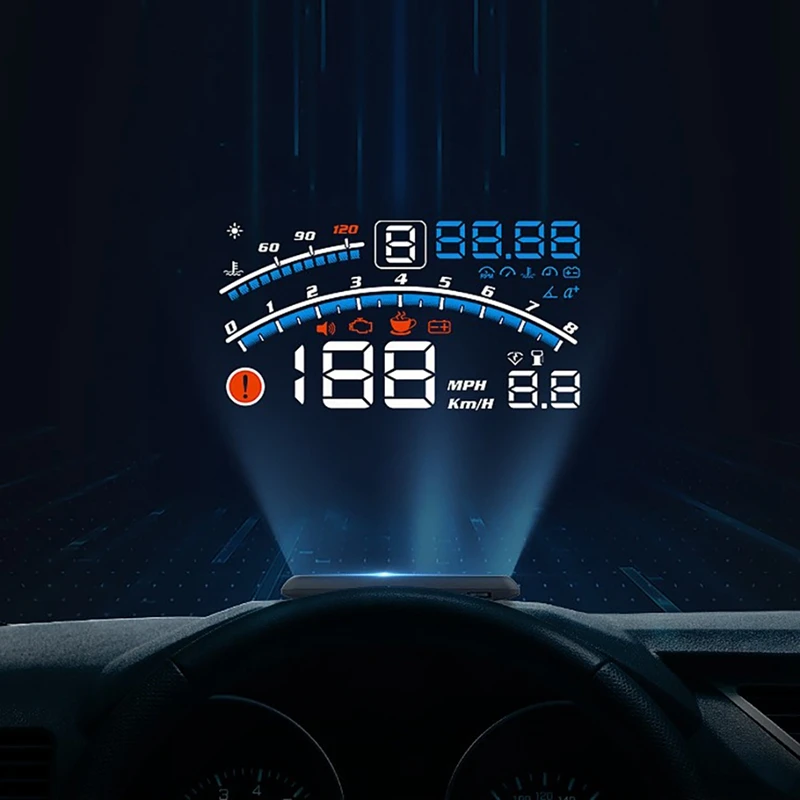 5.5Inch Windshield Projector HUD Display Head Up Display Car OBDII EUOBD Shift Reminder Water Temp. RPM KM/H MPH