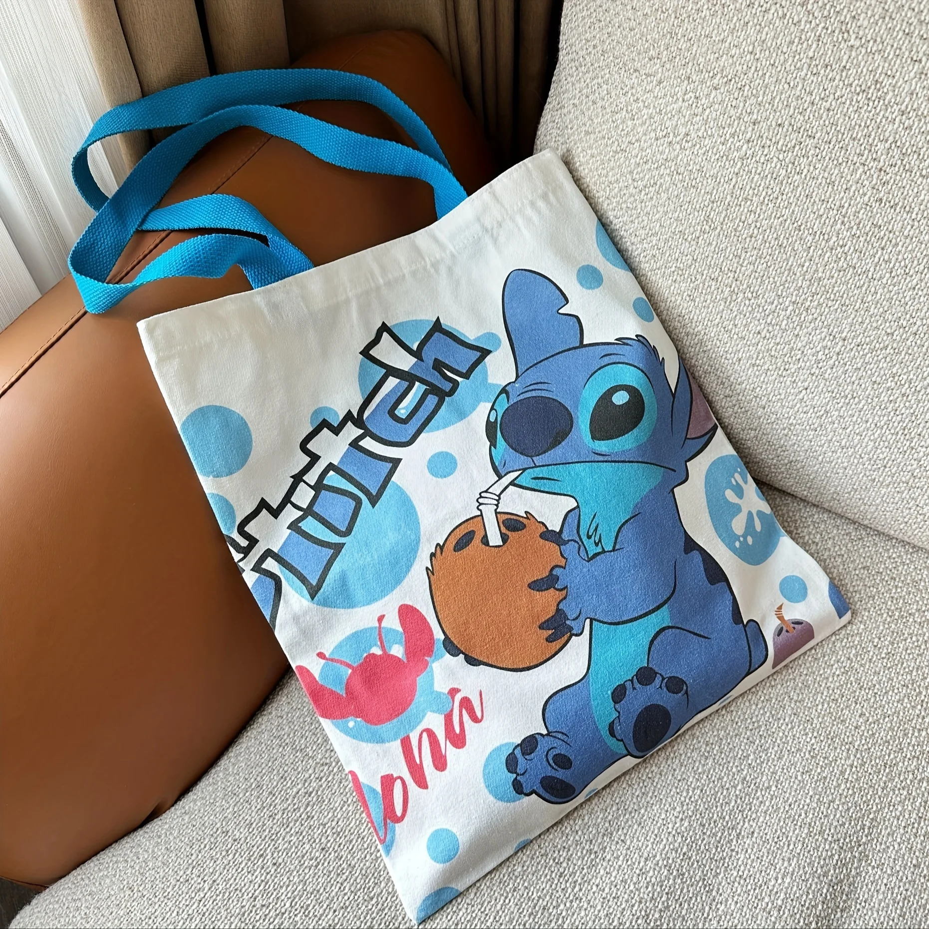 

1PC Disney Stitch crossbody bag, cartoon, cute canvas one shoulder bag