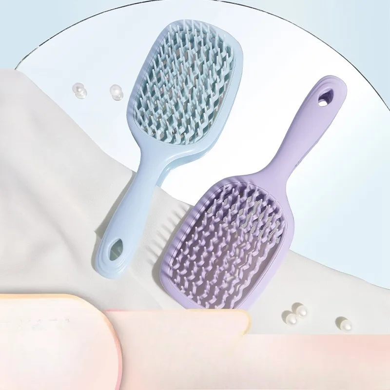 

Ventilated Grid Scalp Massager - Volume-Boosting Cushion Comb for Wet/Dry Hair, Detangling &Scalp Care with Air-Cushion Bristles