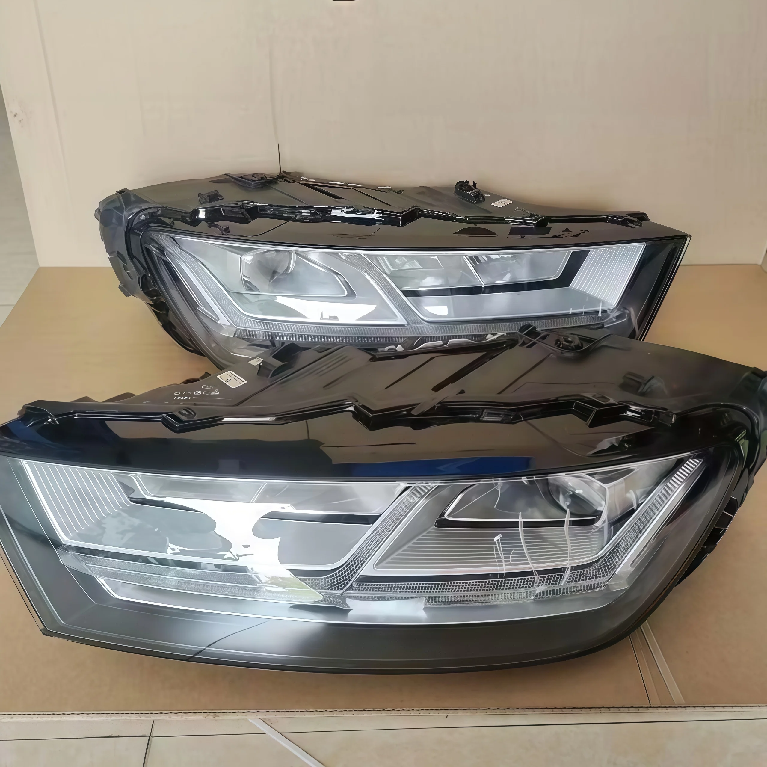 For Audi Q7 2016-2018 Low Configuration Upgrade OEM LED Headlight Assembly DRL Turn Signal Lens Headlamp Plug And Play