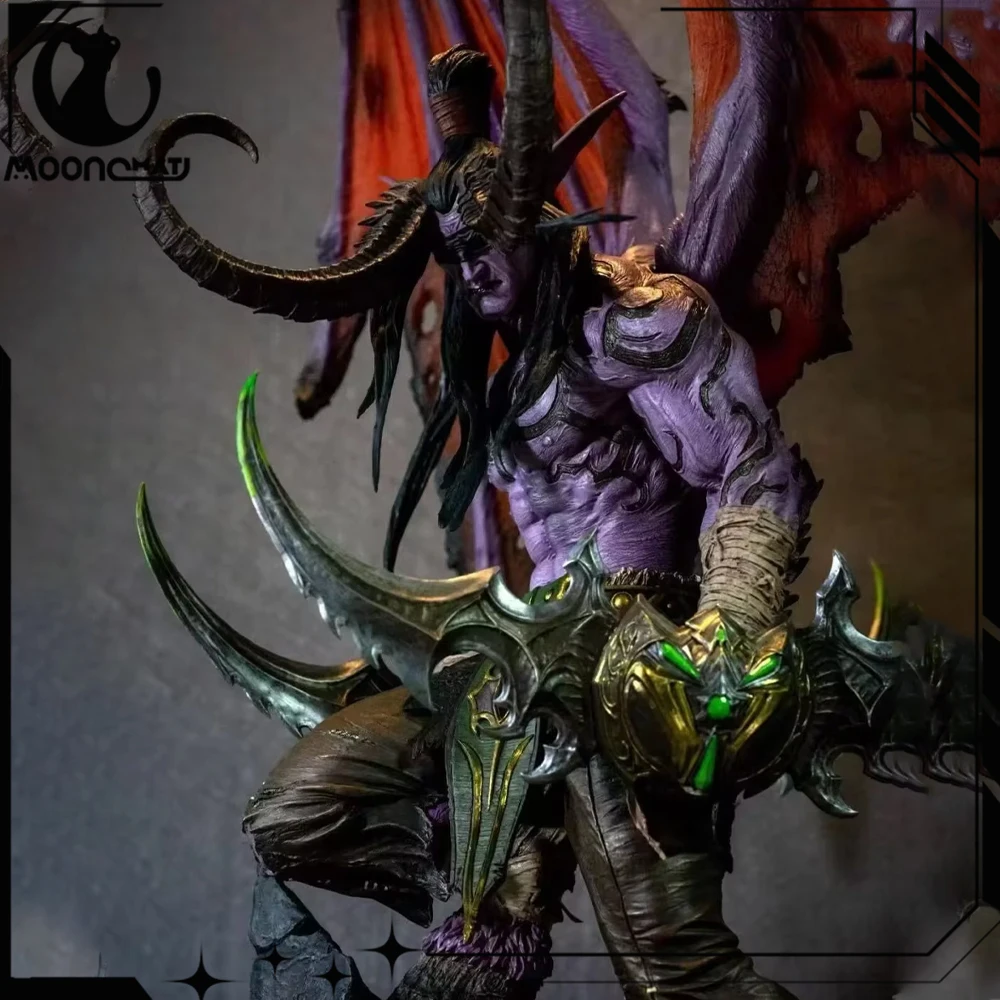 

World Of Warcraft Anime Figures 25cm Lllidan Stormrage Action Figure PVC Model Statue Collectible Toy Decoration Doll Child Gift