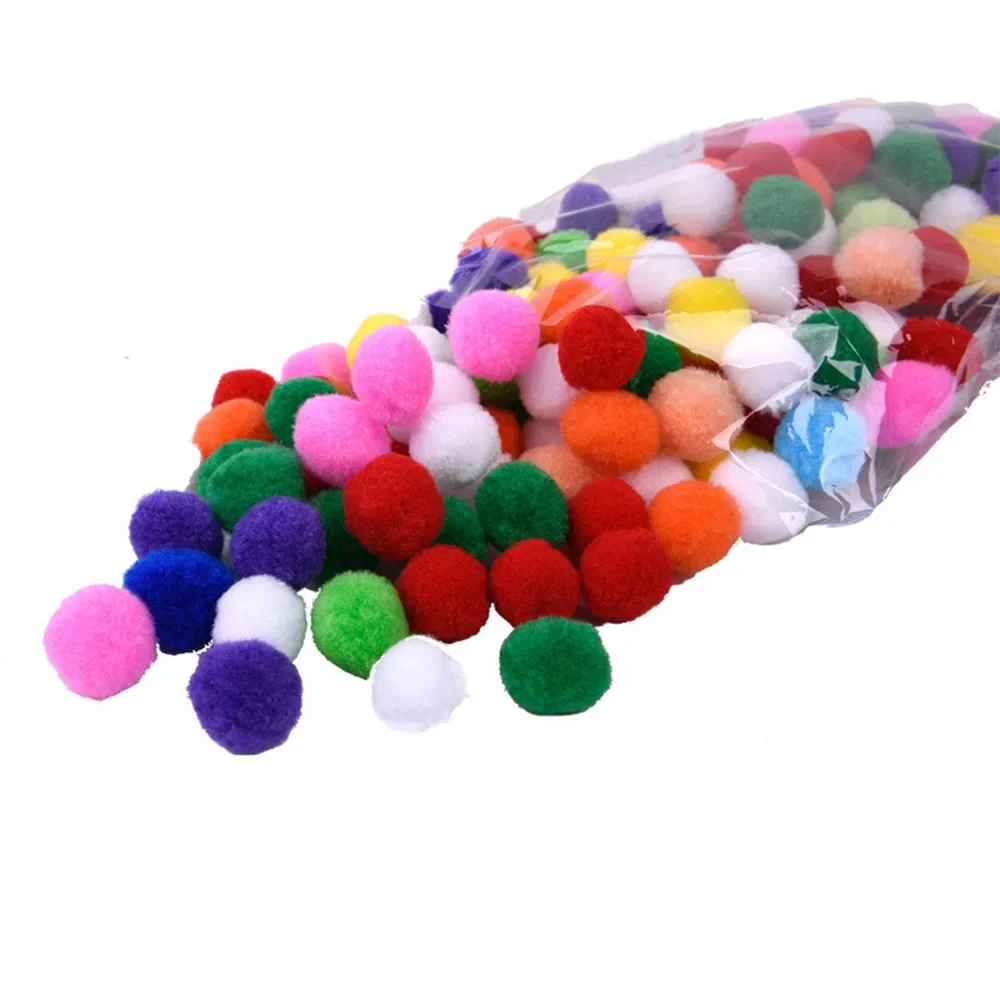 Nowy! 200 sztuk/partia pompon 10mm Mini puszyste miękkie Pom Poms Pompones Ball Furball Handmade rzemiosło DIY dla Home Decor...