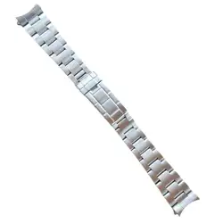 20mm Stainless Steel Brushed Vintage  Oyster Curved End Watch Band Bracelet Strap Fit For RLX Watch