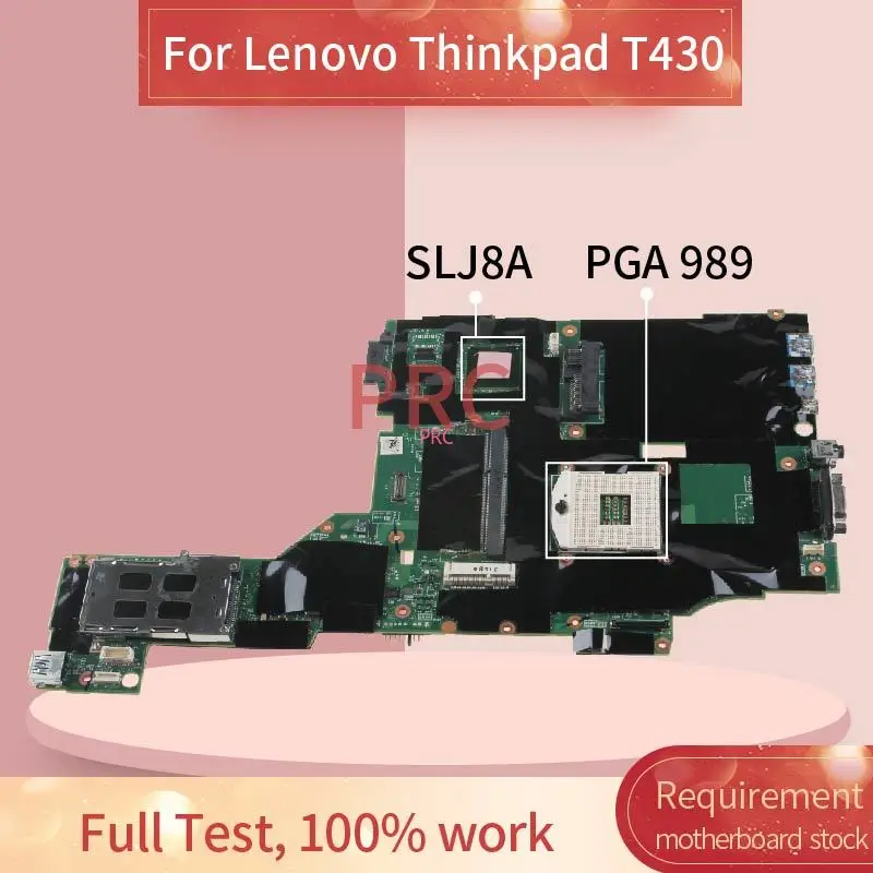 

Материнская плата для ноутбука Lenovo Thinkpad T430 T430I, 04Y1406 04W6625 00HM309 04Y1942 04Y1422 04y1850, материнская плата для ноутбука SLJ8A DDR3