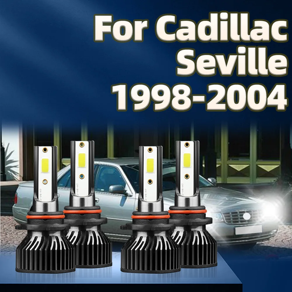 

4Pcs Car Lights LED 30000LM 9005 9006 Headlight 6000K COB For Cadillac Seville 1998 1999 2000 2001 2002 2003 2004