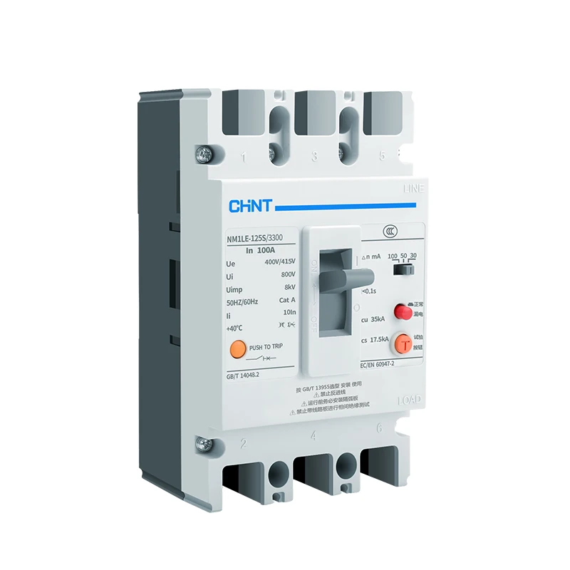 

CHINT Molded Case Circuit Breaker Leakage Protector NM1LE 125S4300 Leakage Protection 250S400S Air Switch 4P