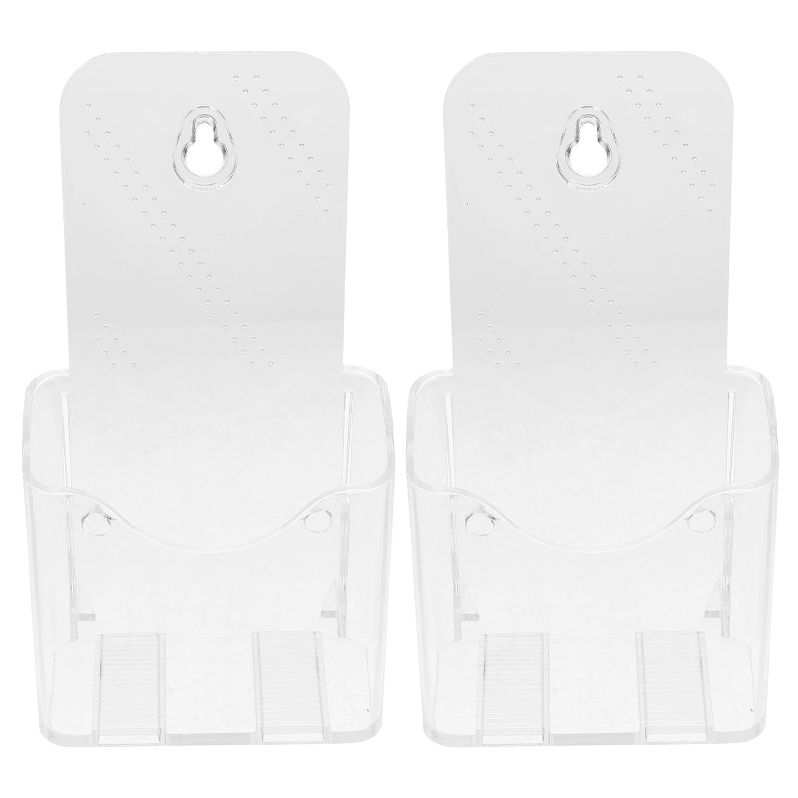 

2pcs A6 Transparent Acrylic Pamphlets Holder File Display Rack For Desk Wall Mount Brochures Organizer Magazine Stand Table Card