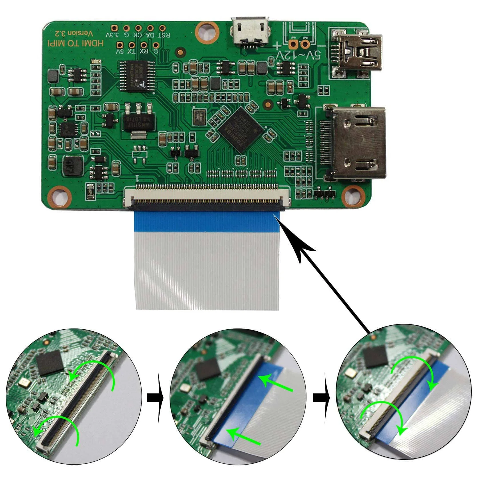 VSDISPLAY 5.5inch LS055R1SX04 2K 1440X2560 LCD Screen 450nit With HD-MI To Mipi LCD Board for 3D Printer ,DIY projector