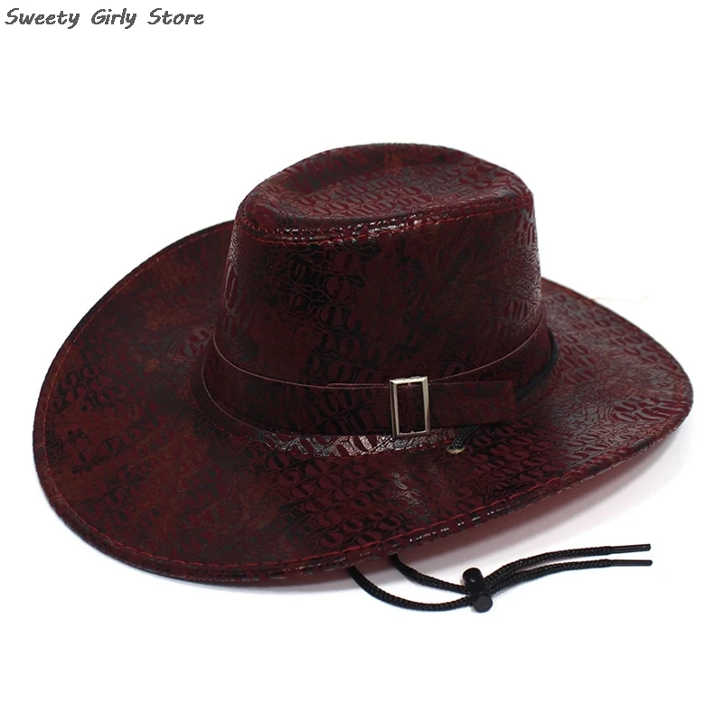 Horse Riding Cowboy Hat Western Leather Jazz Hats Snake Pattern Fashion Knight Hat Role Play Prop Cosplay Party Caps Chapeau