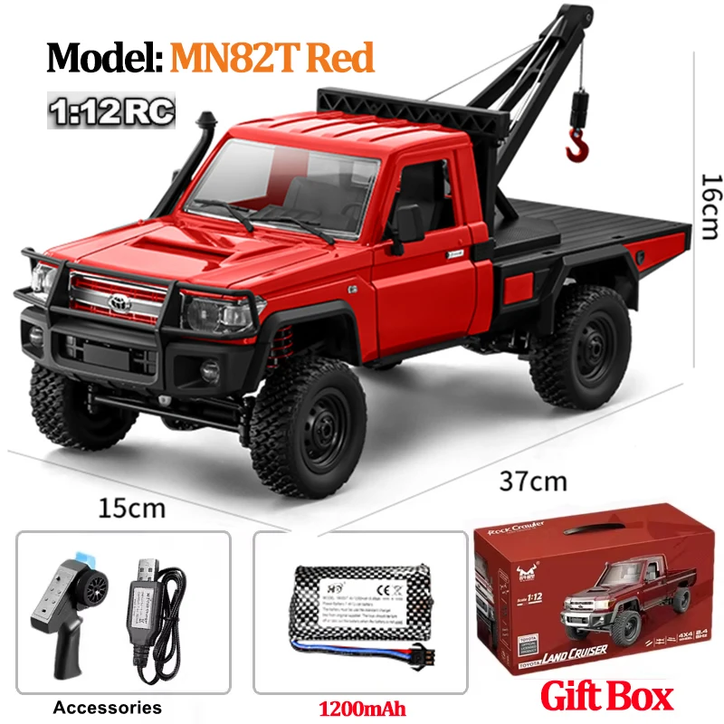 

Remote Control Pickup Truck Model Toy MN MN82T MN82S MN82 1:12 Full-size Simulation LC79 Professional 4WD Remote Control Vehicle