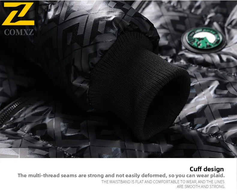 2025 جديد الرجال سترة قطن الوجهين العصرية تنوعا كامو سميكة الدافئة مقنعين أسفل سترة في الهواء الطلق الشتاء الرجال جاكيت زيبرا