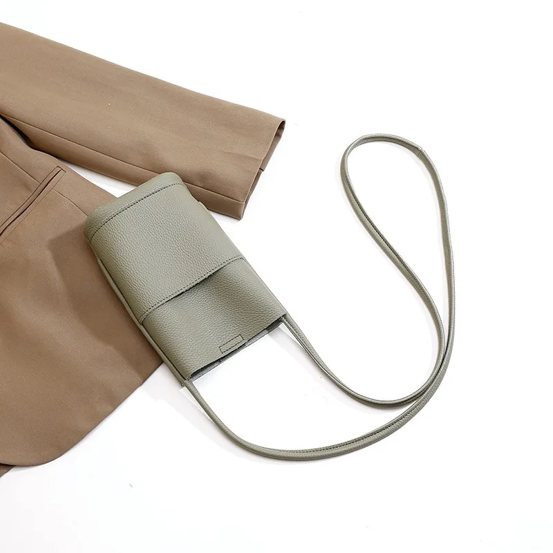 Mini sac à bandoulière en cuir souple pour femme, sac de téléphone, sacs à main pour dames, rétro polyvalent, mignon, nouveau, document solide, E27, 2024