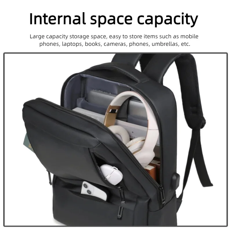 Multifunktionaler Business-Rucksack für Herren, große Kapazität, Platz für USB-Ladeanschlüsse, Business-Rucksack für Herren, Computer-Rucksack für Herren