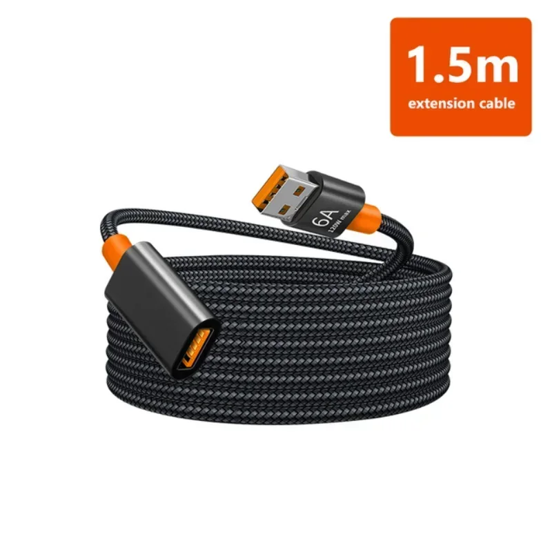 Nylon Braided USB 3.0 Extension Cable Male To Female Data Wire USB Extender High-Speed Transmission Cord for Radiator Printer