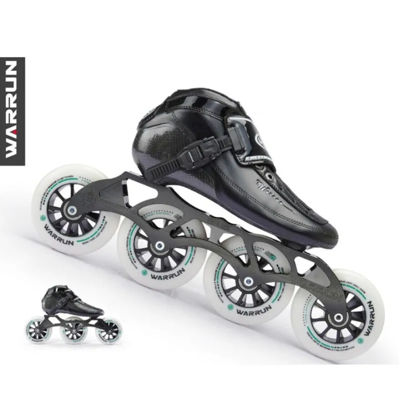 WARRUN V8 Professional Speed SKates Shoes 3 Wheels Street Road Fast Rolling 4 Wheels Indoor Outdoor Track Race Inline Patines