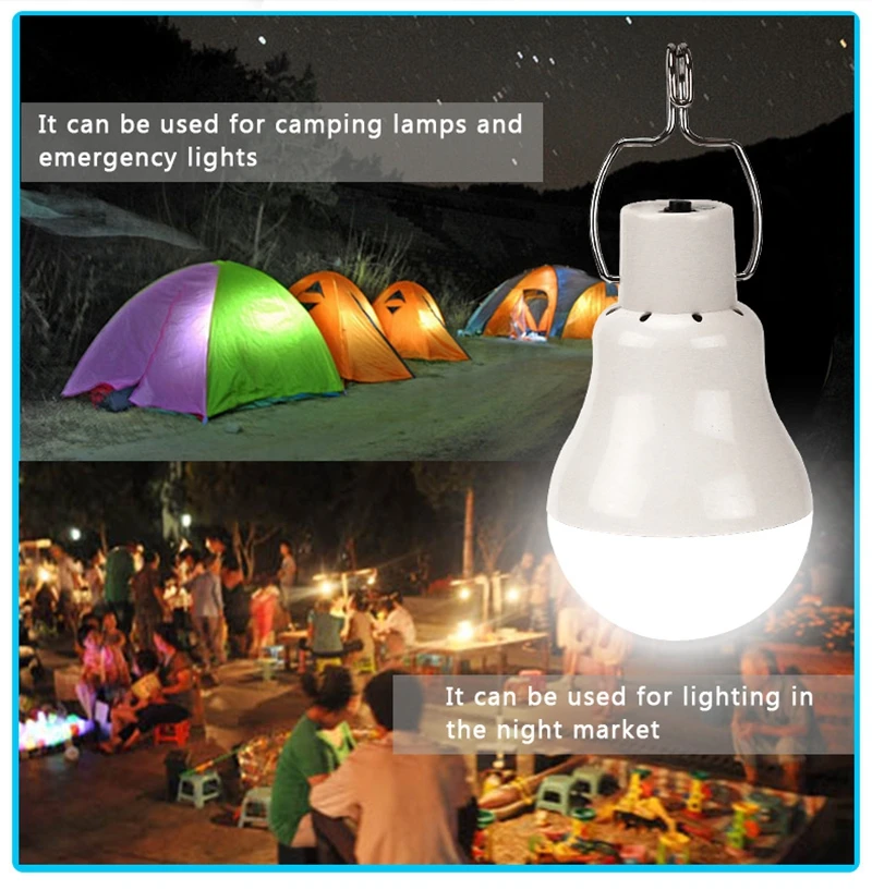 2/1 Stuks Outdoor Zonne-Energie Lamp Led Solar Camp Licht Met Haak Draagbare Oplaadbare Lamp Tent Noodverlichting