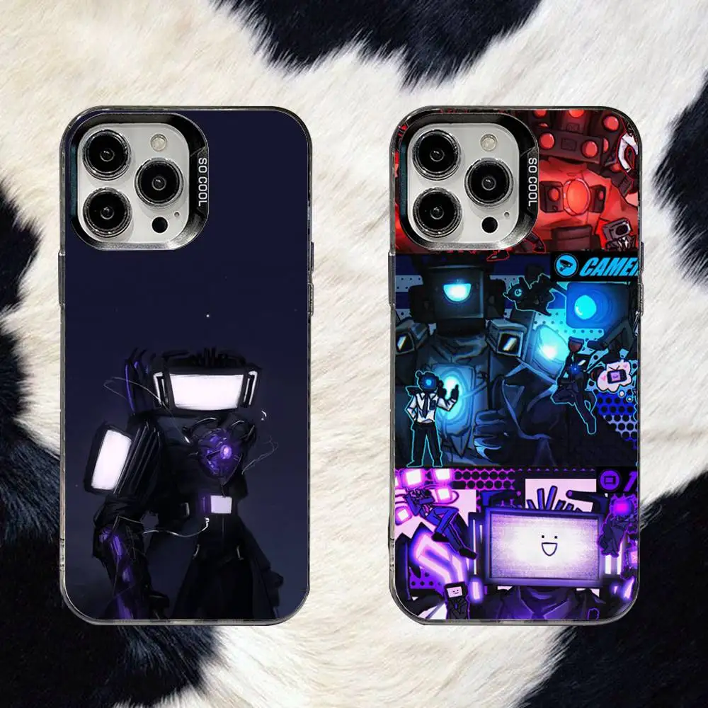 

Skibidi Toilet TV Man Phone Case For iPhone 16,15,14,13,12,11,8,7,Pro,Max,Plus,Mini,XS,SE Anti Fall Black Matte Hard