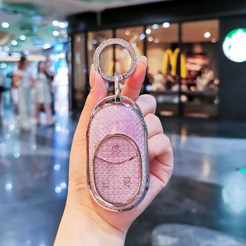 

Suitable for NIO ES6 keycase et5t ET7 ES7 EC7 ES8 keycover keyshell keychain cars accessories car key bag pink sparkle cute bear