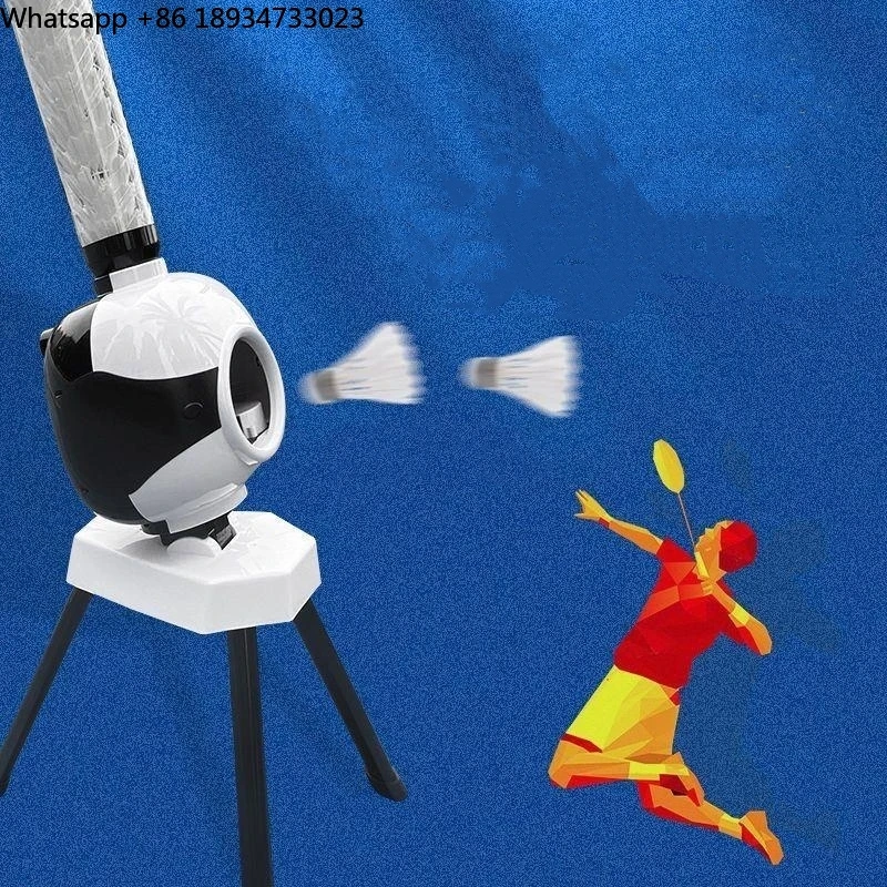 Factory Price New Short Triangle Bracket Automatic Launcher Sport Toys Training Badminton Ball Machine