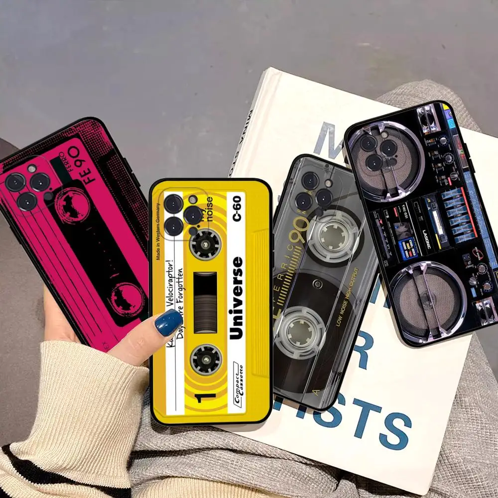 Vintage Cassette tape  Phone Case For iPhone 15 14 11 12 13 Mini Pro XS Max Cover 7 8 Plus X XR Funda Shell