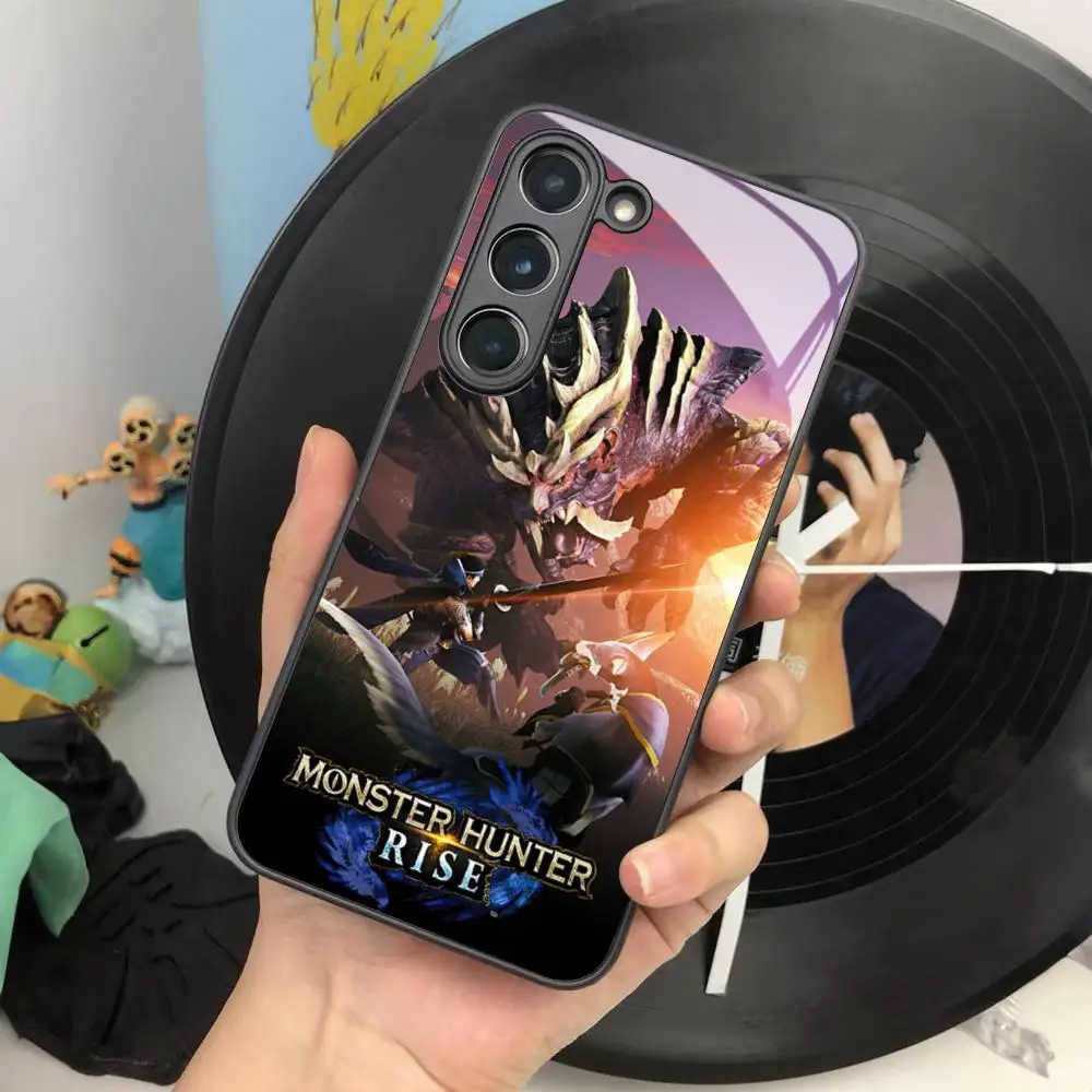 

M-Monster-Hunter Phone Case for Samsung Galaxy S24 S23 S22 S21 S20 A24 A34 A54 A53 Note20 M54 Fe Ultra Plus Glass