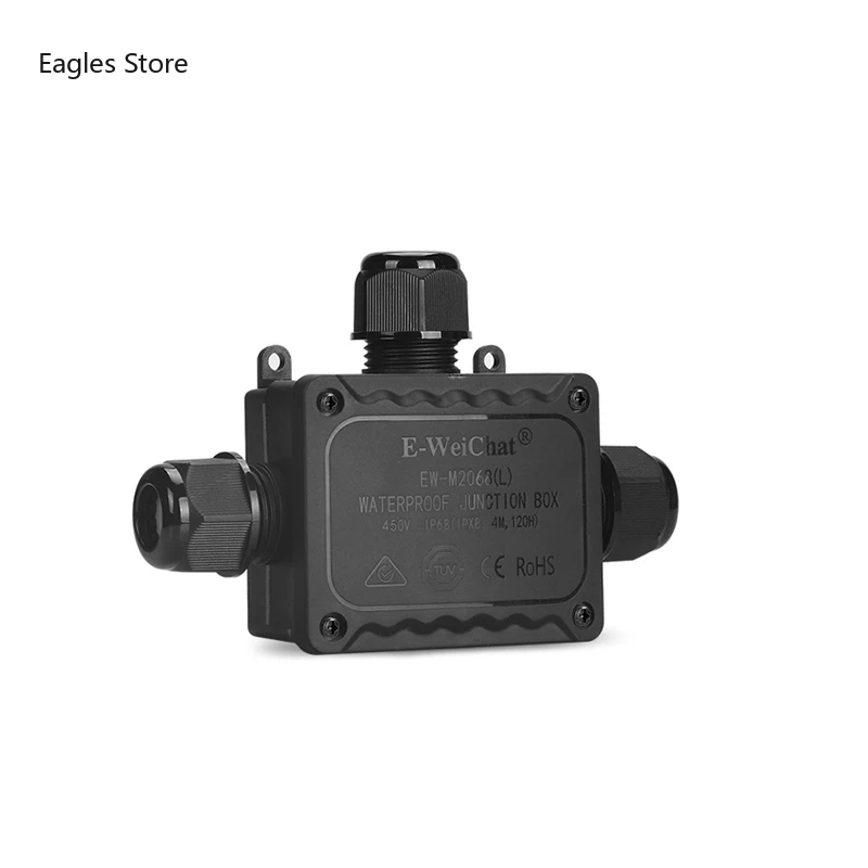 

3 Way IP68 Junction Box Waterproof Outdoor Enclosure Block Electrical Cable Connecting Line Protection for Wiring Accessories