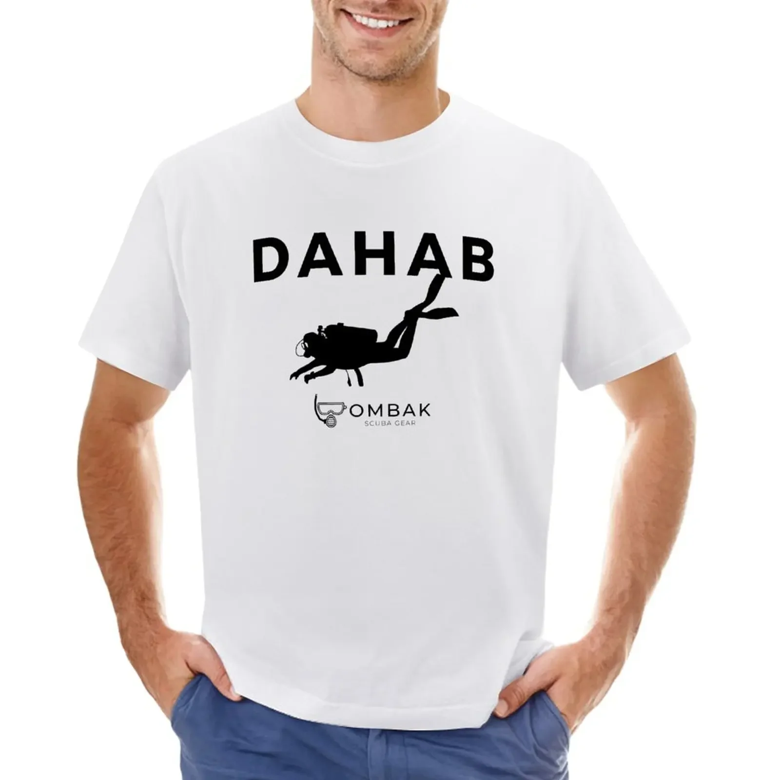 Short sleeve tee graphics plain sweat plain white t shirts men Dahab Egypt Red Sea Scuba Dive  vintage Summer Casual T-shirts