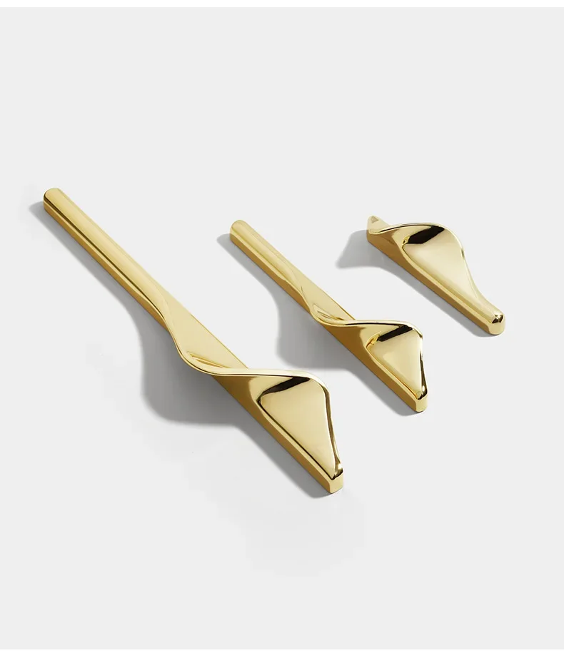 S-شكل الفني الفاخر ضوء نمط مقابض باب خزانة الملابس الراقية خزانة مقابض للأدراج الحديثة بسيطة مقابض خزانة المطبخ #6