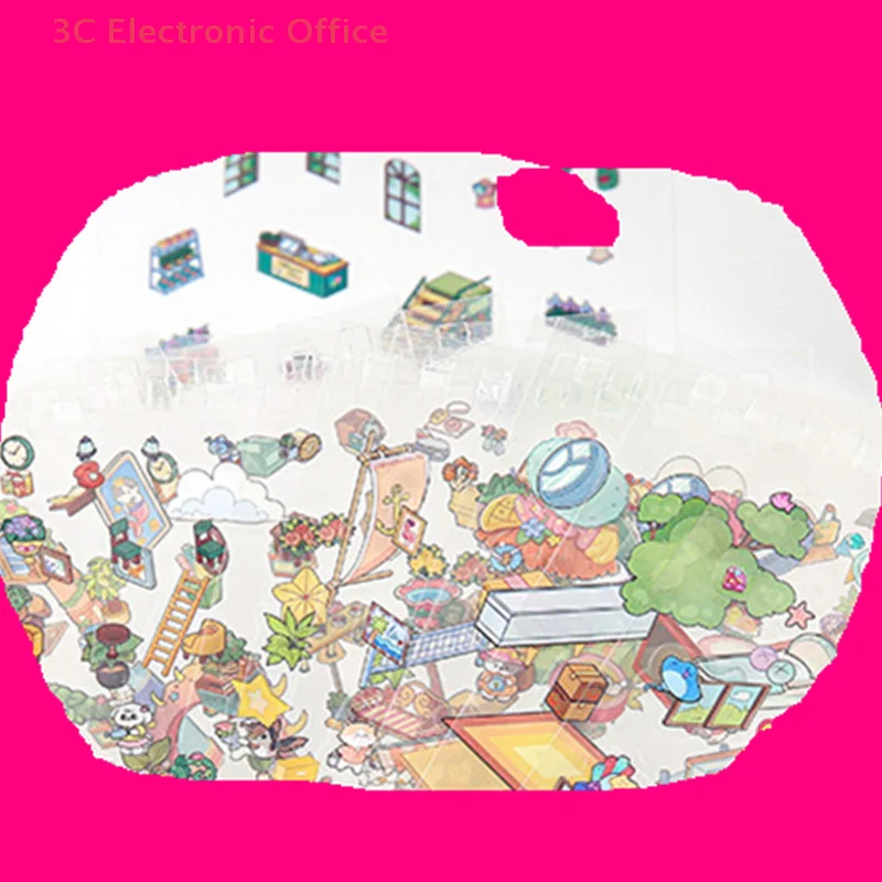 

Тема шинуазри, пейзажная наклейка, книга, горная река, мир, серия, украшение «сделай сам», наклейка на стек с мультяшной сценой