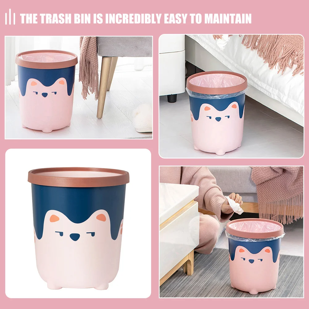 لطيف الكرتون سلة المهملات غرفة نوم صغيرة الحمام سلة المهملات للمنزل المطبخ الحضانة سلة المهملات المحمولة المنظم