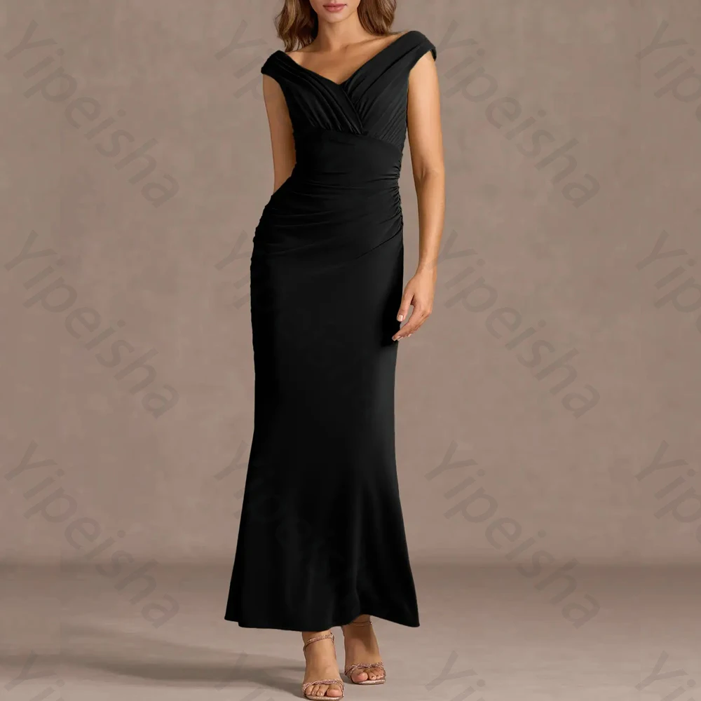 فساتين سهرة مثيرة بدون أكمام على شكل حرف V، فستان طويل أنيق للمشاهير، فستان رائع عالي الجودة للحفلات الراقصة للنساء حسب الطلب #5