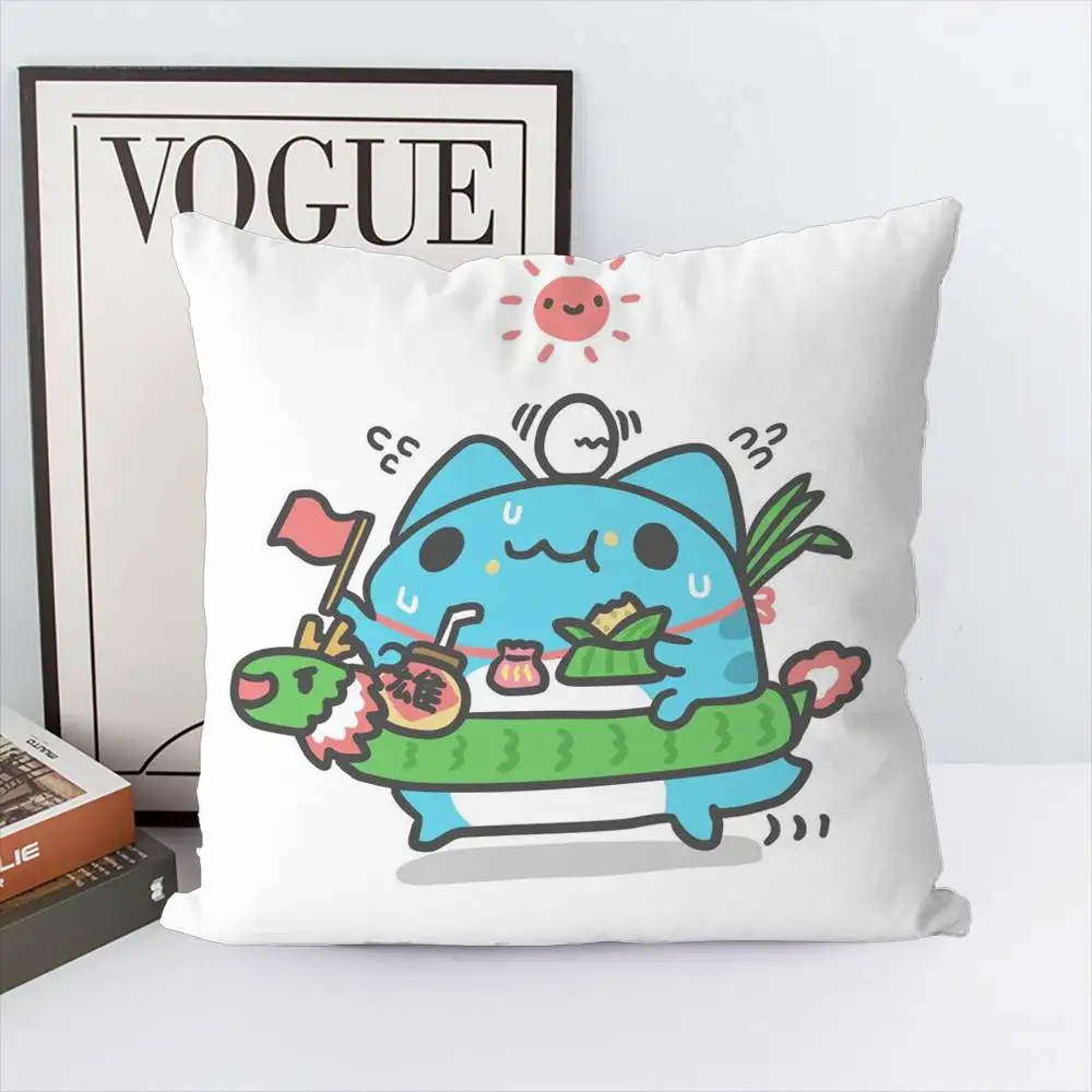 

Чехол на подушку Bugcat Capoo с двусторонним принтом, чехол для подушки 45x45, декоративные подушки, диван, домашний декор, мягкая наволочка